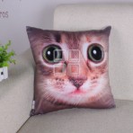 (ECC0224) Striped cat face cushion
