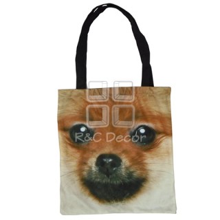 (EBG0002) Dog Face Tote Bag
