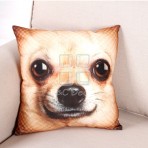 (ECC0221F/40) Dog Face Cushion