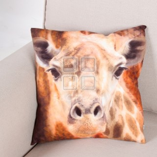(ECC0249F/40) Giraffe Face Cushion