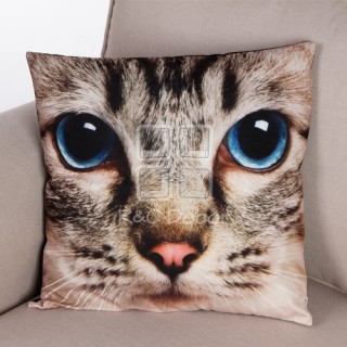 (ECC0334F) Cat Face Cushion