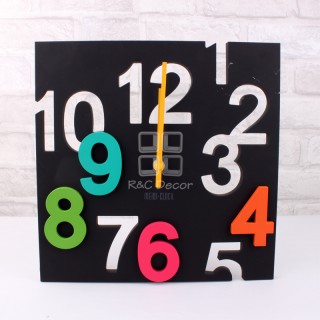 (ELW0006) Plastic Numbers Wall Clock 