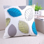 (ECC0006) Print / Embr Leaves Cushion 